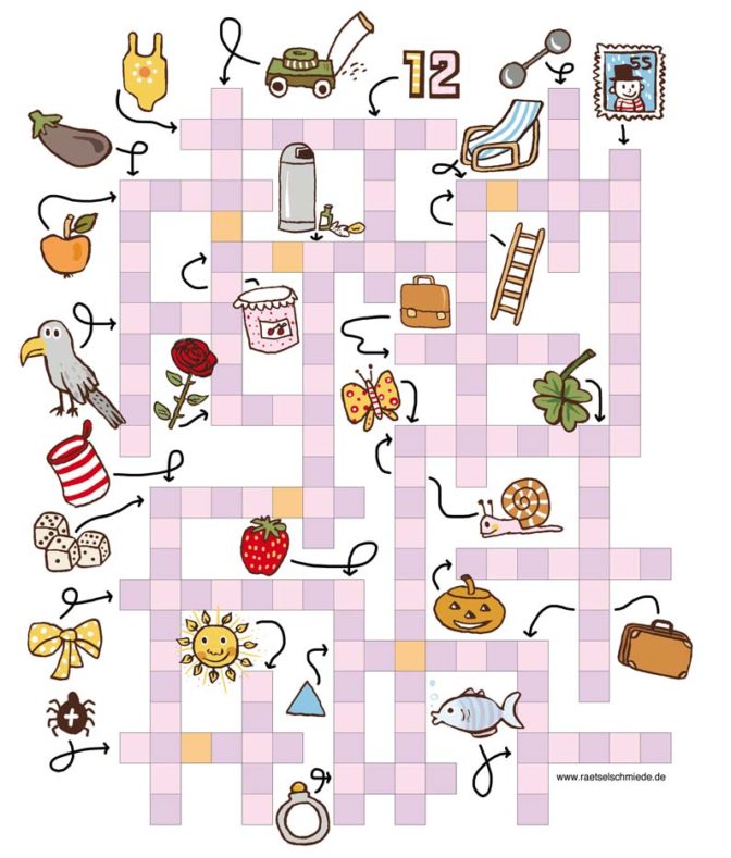 Kinderkreuzworträtsel von der Rätselschmiede für Ihr Magazin