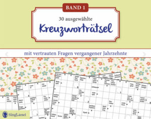 Kreuzworträtsel für Senioren Band 1 vom Singliesel Verlag mit Rätseln von der Rätselschmiede