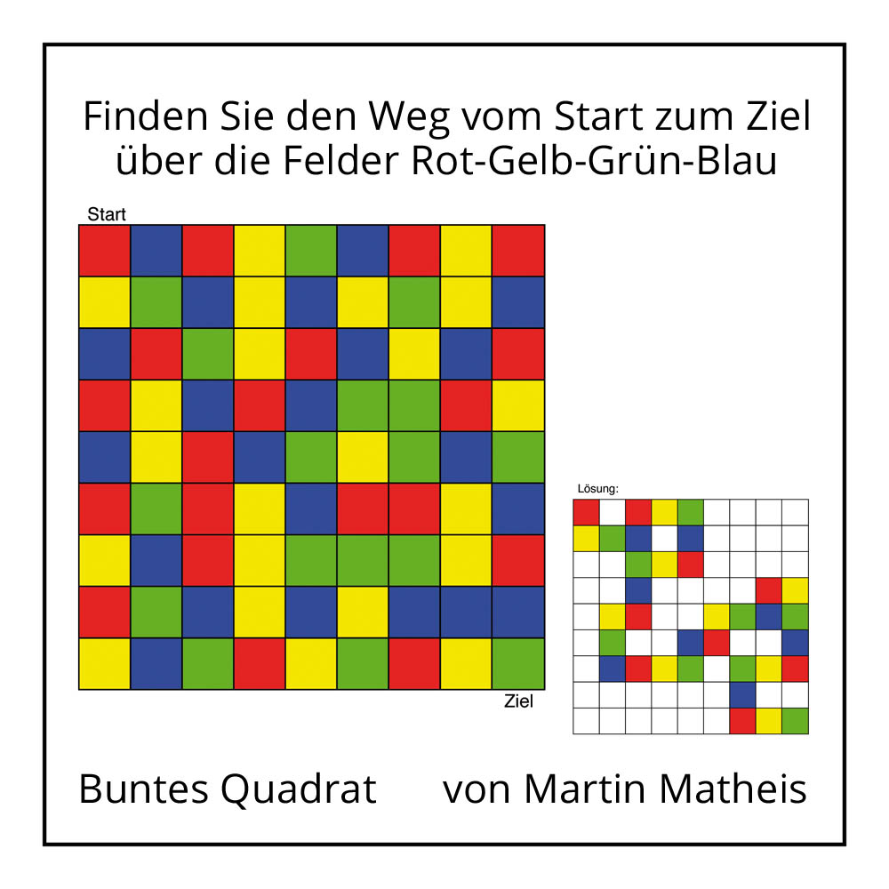 Buntes Quadrat von Martin Matheis bei der Rätselschmiede