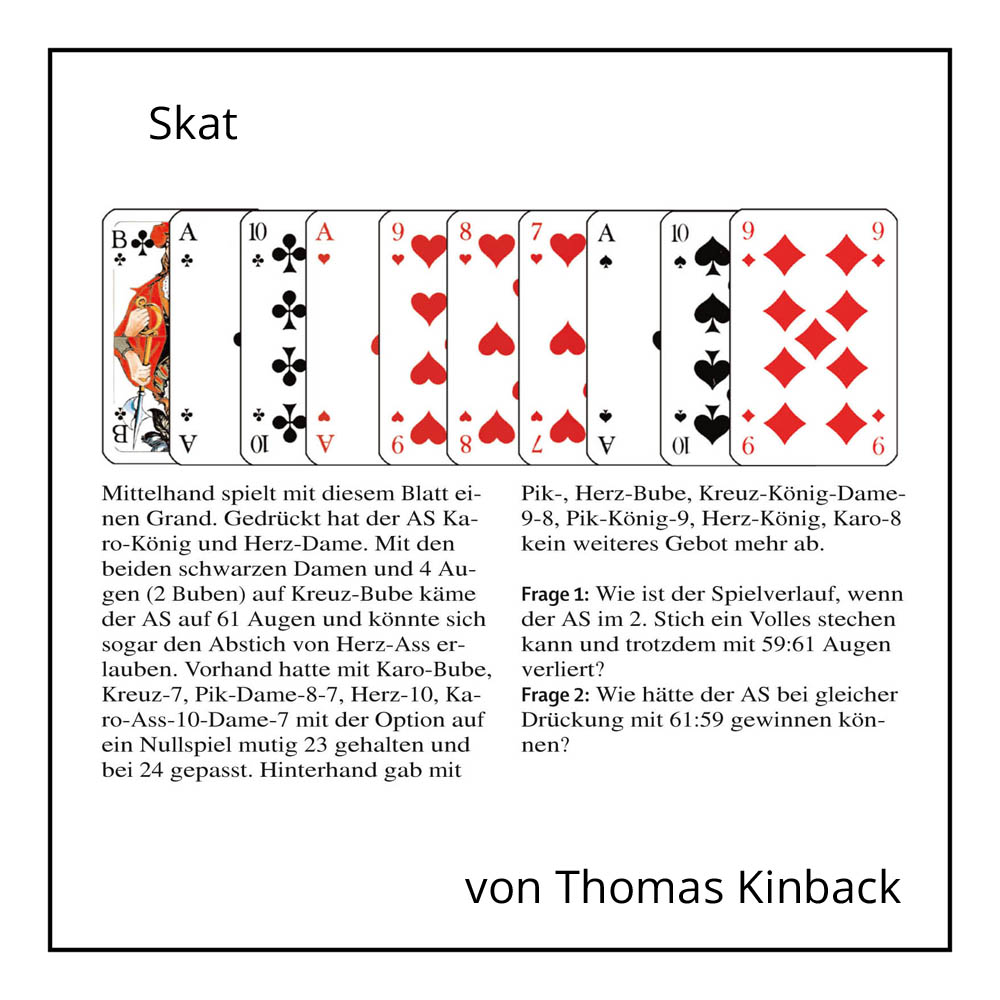 Skatkolumne von Thomas Kinbach bei der Rätselschmiede
