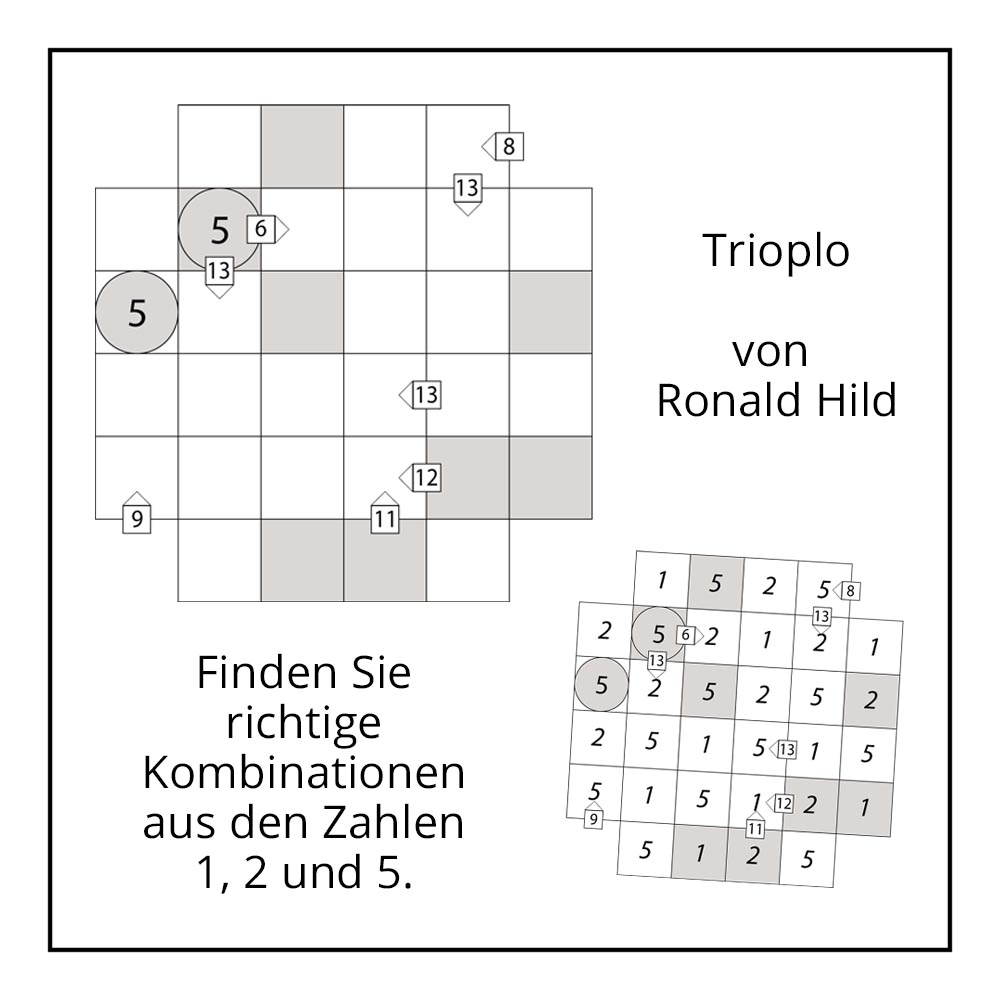 Rätsel "Trioplo" von Ronald Hild bei der Rätselschmiede